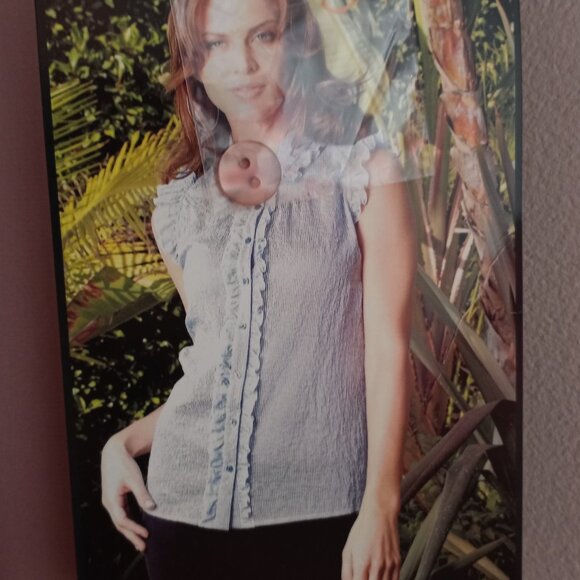 'LAPIS' Dusky Pink Cap Sleeve Lace Blouse Size XL NWT - Picture 4 of 15